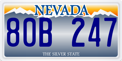 NV license plate 80B247