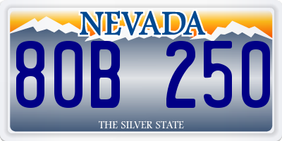 NV license plate 80B250