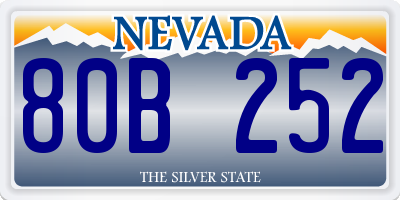 NV license plate 80B252