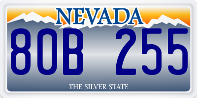 NV license plate 80B255