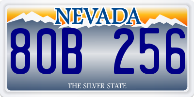 NV license plate 80B256