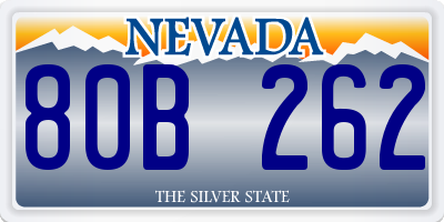 NV license plate 80B262