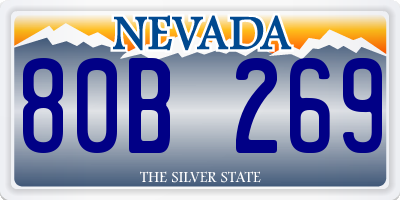NV license plate 80B269