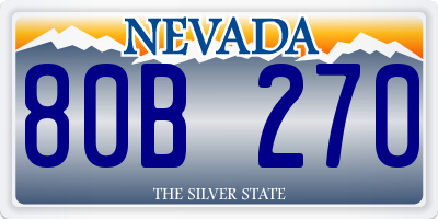 NV license plate 80B270