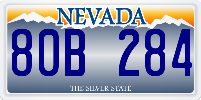 NV license plate 80B284