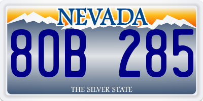 NV license plate 80B285