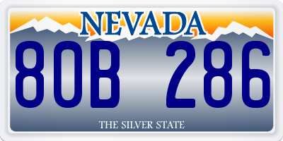 NV license plate 80B286