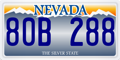 NV license plate 80B288