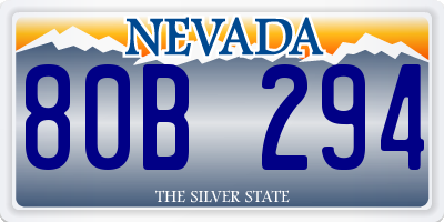 NV license plate 80B294