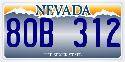 NV license plate 80B312