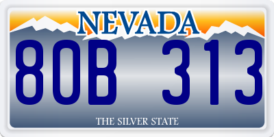 NV license plate 80B313