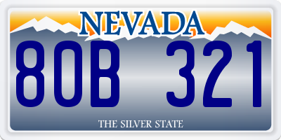 NV license plate 80B321