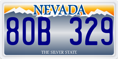 NV license plate 80B329