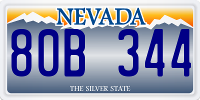 NV license plate 80B344