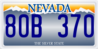 NV license plate 80B370