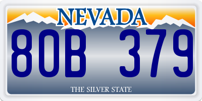 NV license plate 80B379
