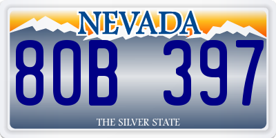 NV license plate 80B397