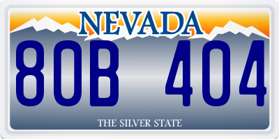 NV license plate 80B404