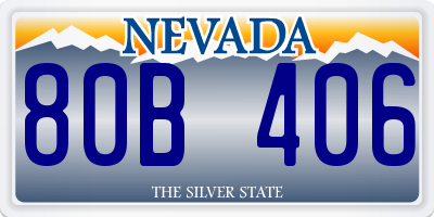 NV license plate 80B406