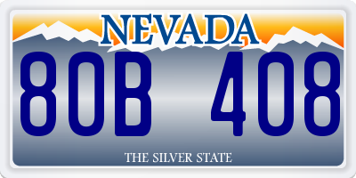 NV license plate 80B408