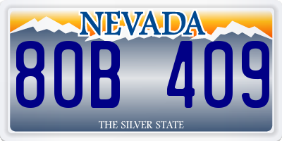 NV license plate 80B409