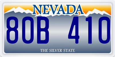 NV license plate 80B410