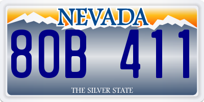 NV license plate 80B411