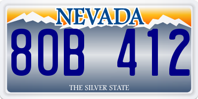 NV license plate 80B412