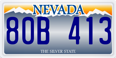 NV license plate 80B413
