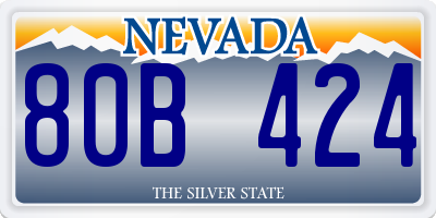 NV license plate 80B424