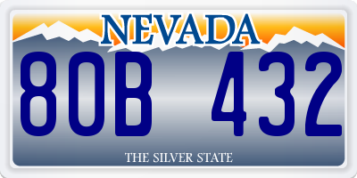 NV license plate 80B432