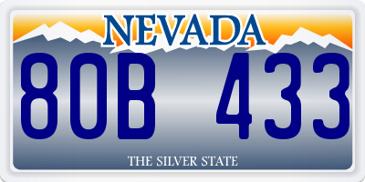 NV license plate 80B433