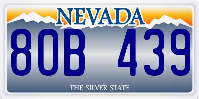 NV license plate 80B439