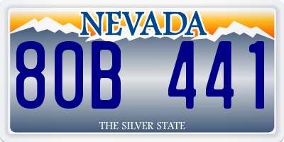 NV license plate 80B441
