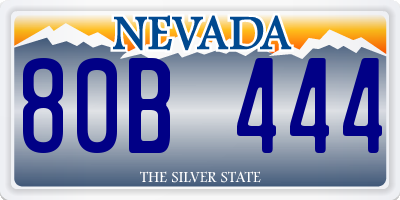 NV license plate 80B444