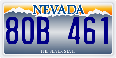 NV license plate 80B461