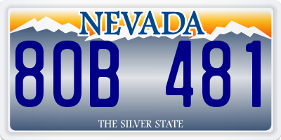 NV license plate 80B481