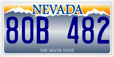 NV license plate 80B482