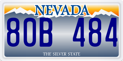 NV license plate 80B484