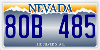 NV license plate 80B485