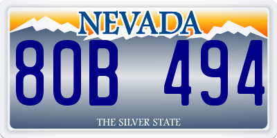 NV license plate 80B494