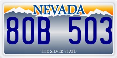 NV license plate 80B503