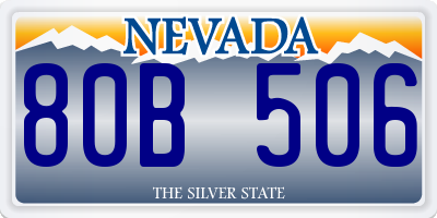 NV license plate 80B506