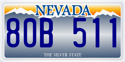 NV license plate 80B511