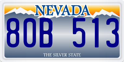 NV license plate 80B513