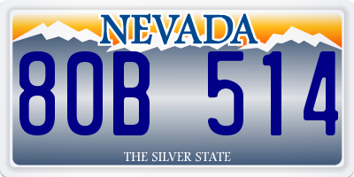 NV license plate 80B514