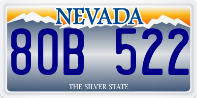 NV license plate 80B522