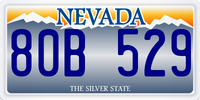 NV license plate 80B529