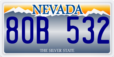 NV license plate 80B532