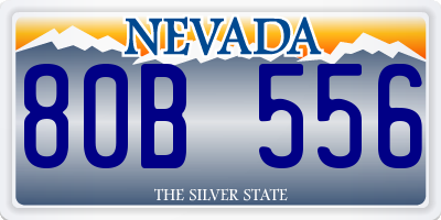 NV license plate 80B556
